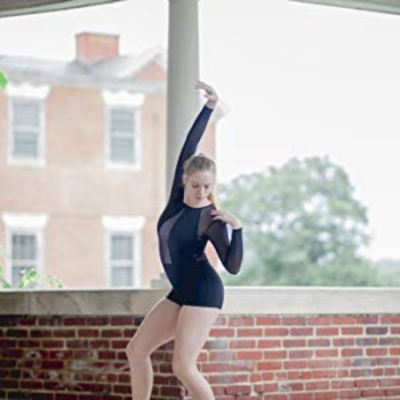 HDW Dancewear Mesh Front Biketard - Picture 1 of 2